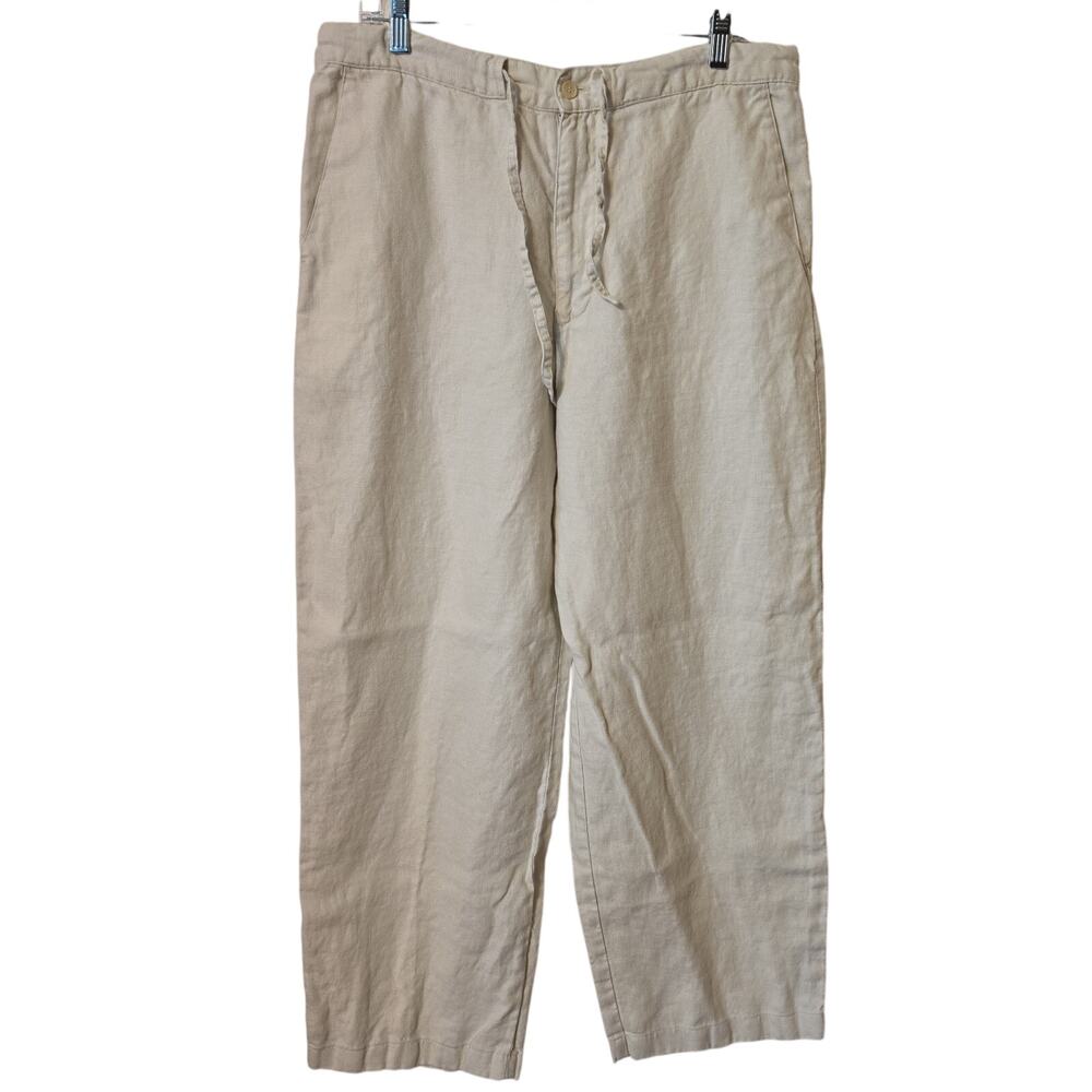 Pants Reunion Summer Coastal Linen Blend Wide Leg Women's Large Beachy Boho